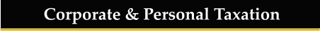 Corporate & Personal Taxation