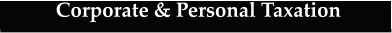 Corporate & Personal Taxation