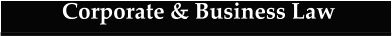 Corporate & Business Law